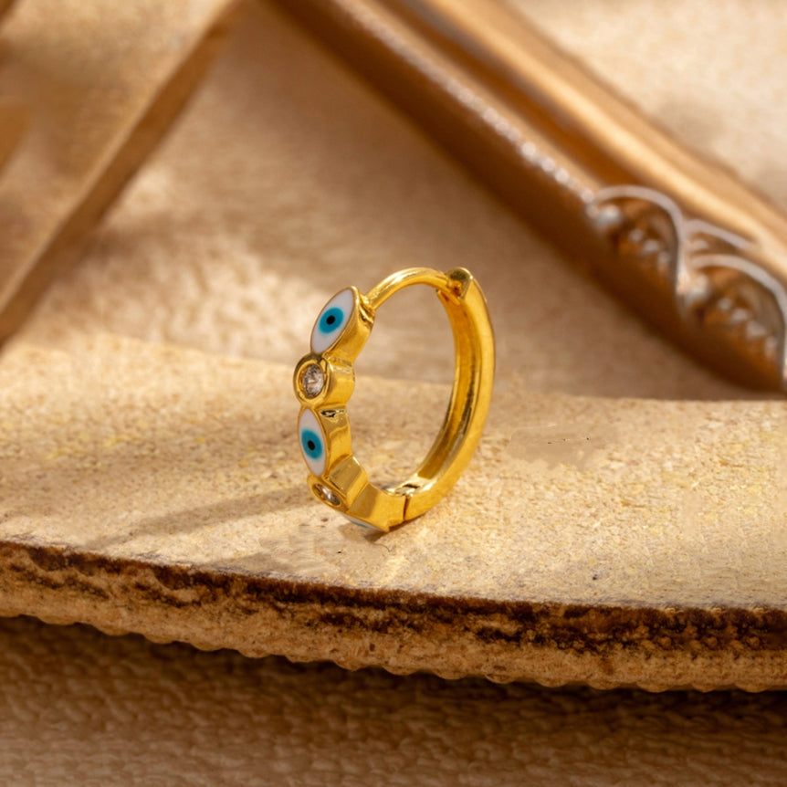 Aura Shield Huggie Hoops Earrings