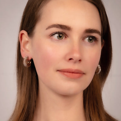 Duchess Edge Hoop Earrings - The Jazzy Owl