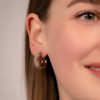 Duchess Edge Hoop Earrings - The Jazzy Owl