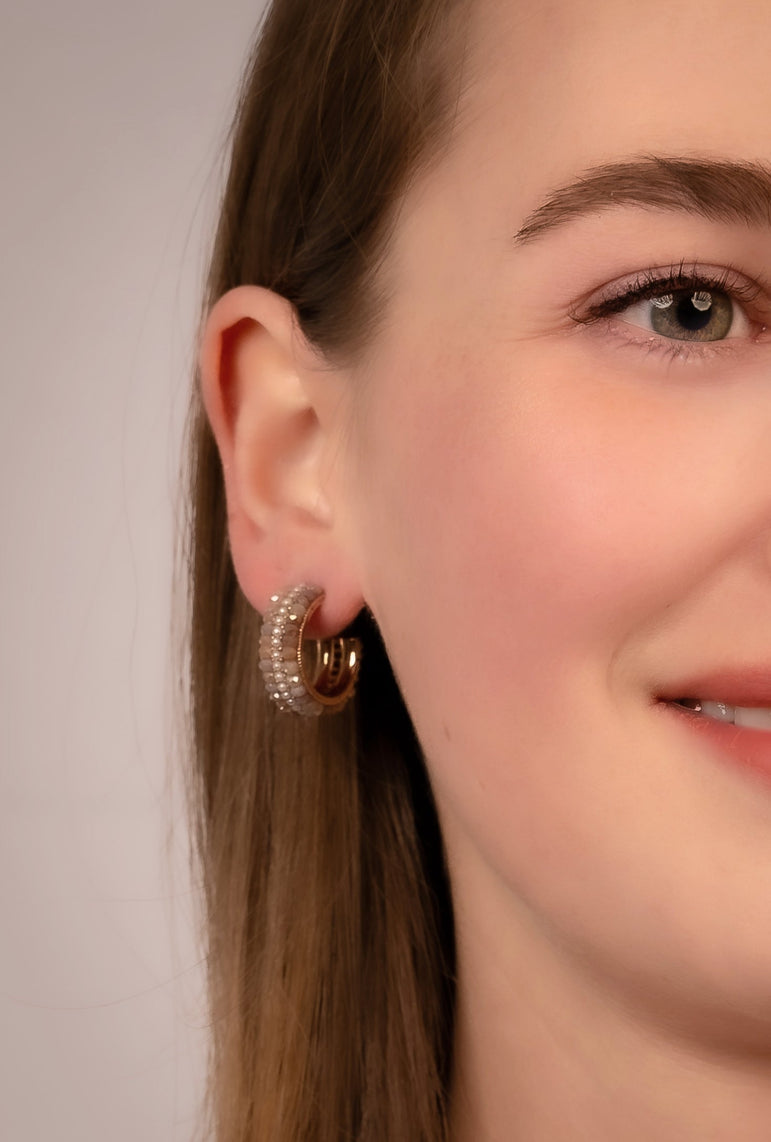 Duchess Edge Hoop Earrings - The Jazzy Owl