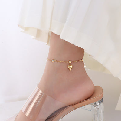 Heart Whisper Anklet - The Jazzy Owl