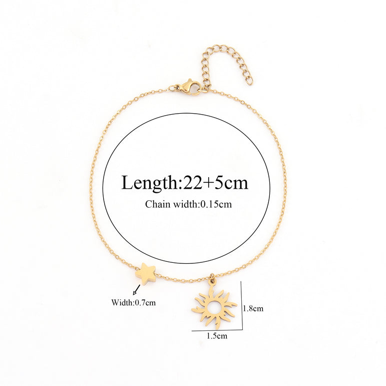 Sunbeam Charm Anklet - The Jazzy Owl