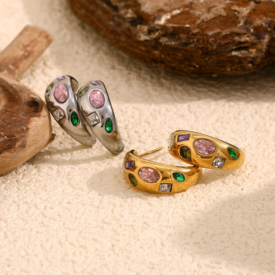 Party Pebbles Stud Earrings - The Jazzy Owl