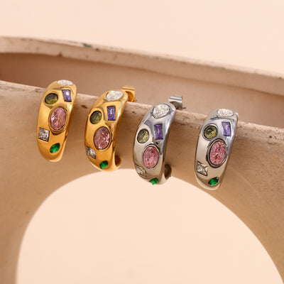 Party Pebbles Stud Earrings - The Jazzy Owl