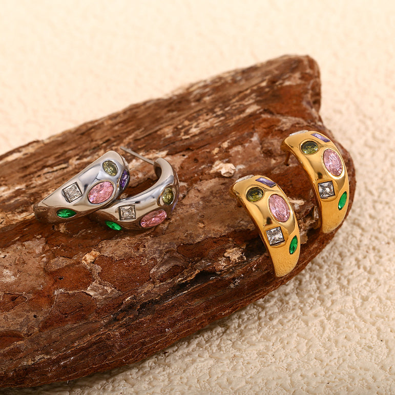 Party Pebbles Stud Earrings - The Jazzy Owl