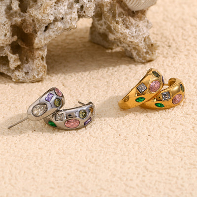 Party Pebbles Stud Earrings - The Jazzy Owl