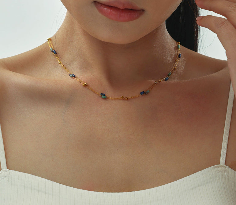 Little Lapis Necklace - The Jazzy Owl