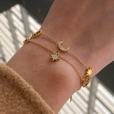 Sun & Moon Edit Chain Bracelet - The Jazzy Owl