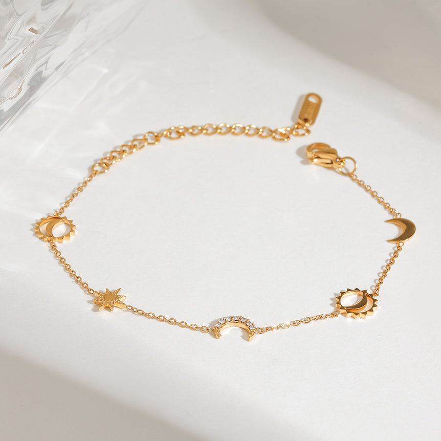 Sun & Moon Edit Chain Bracelet - The Jazzy Owl