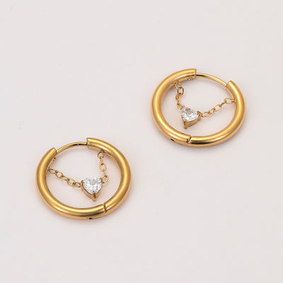 Heart on a String Hoops - The Jazzy Owl