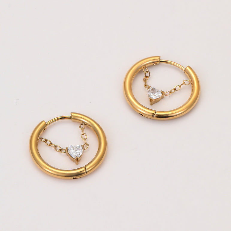 Heart on a String Hoops - The Jazzy Owl