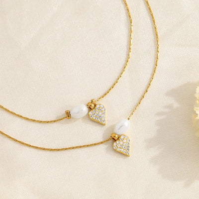Promise Pearl Heart Bracelet - The Jazzy Owl