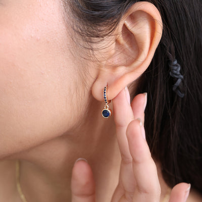 Velvet Twilight Huggie Hoops Earrings