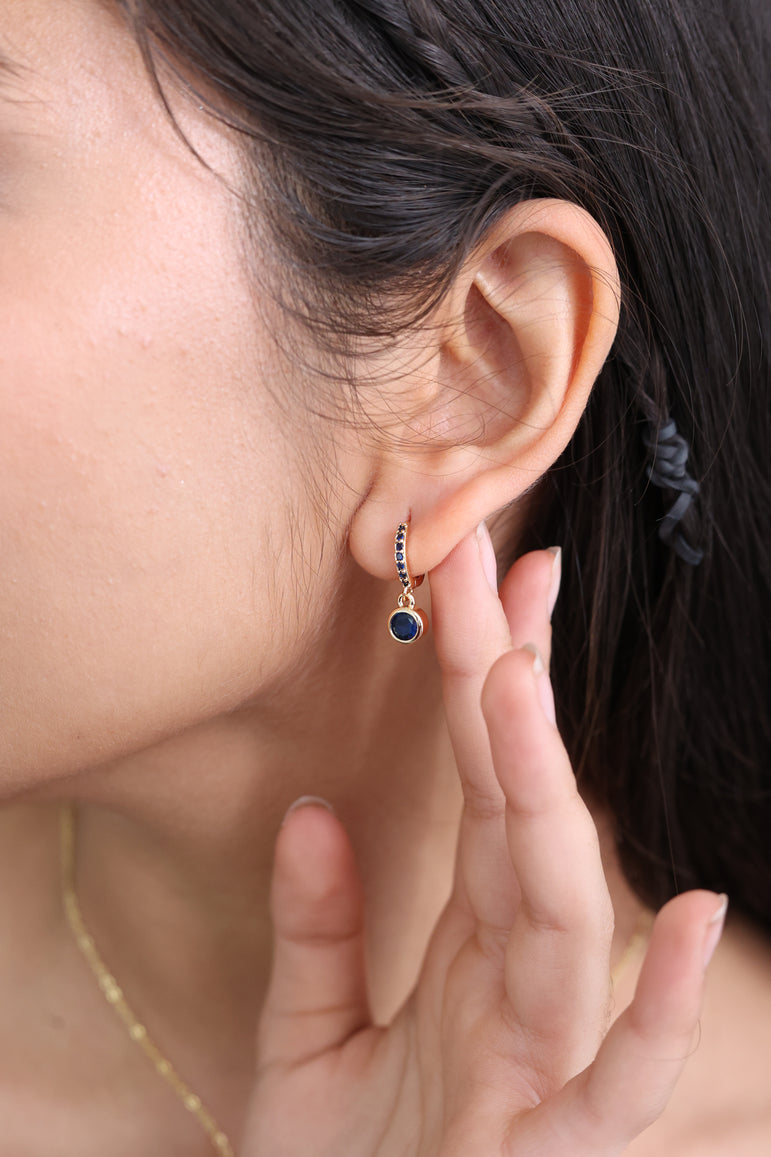 Velvet Twilight Huggie Hoops Earrings