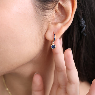 Velvet Twilight Huggie Hoops Earrings