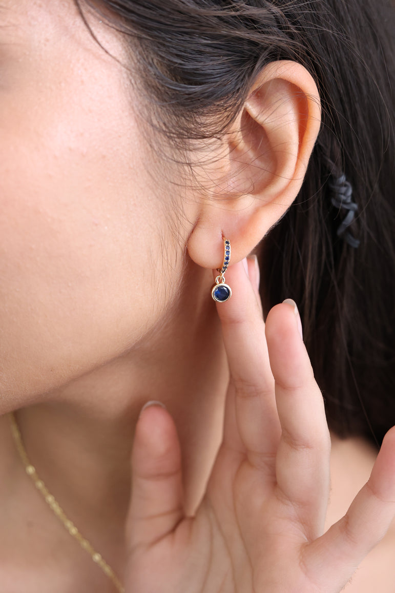 Velvet Twilight Huggie Hoops Earrings