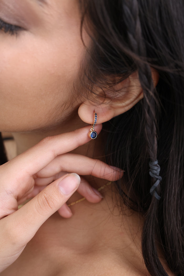 Velvet Twilight Huggie Hoops Earrings