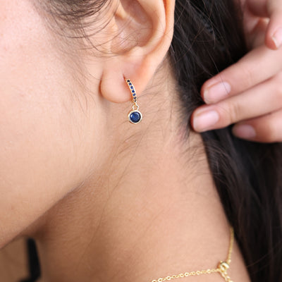 Velvet Twilight Huggie Hoops Earrings