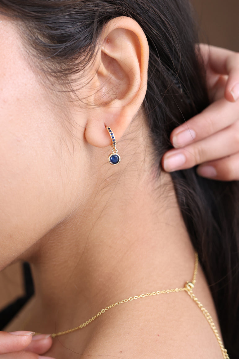 Velvet Twilight Huggie Hoops Earrings