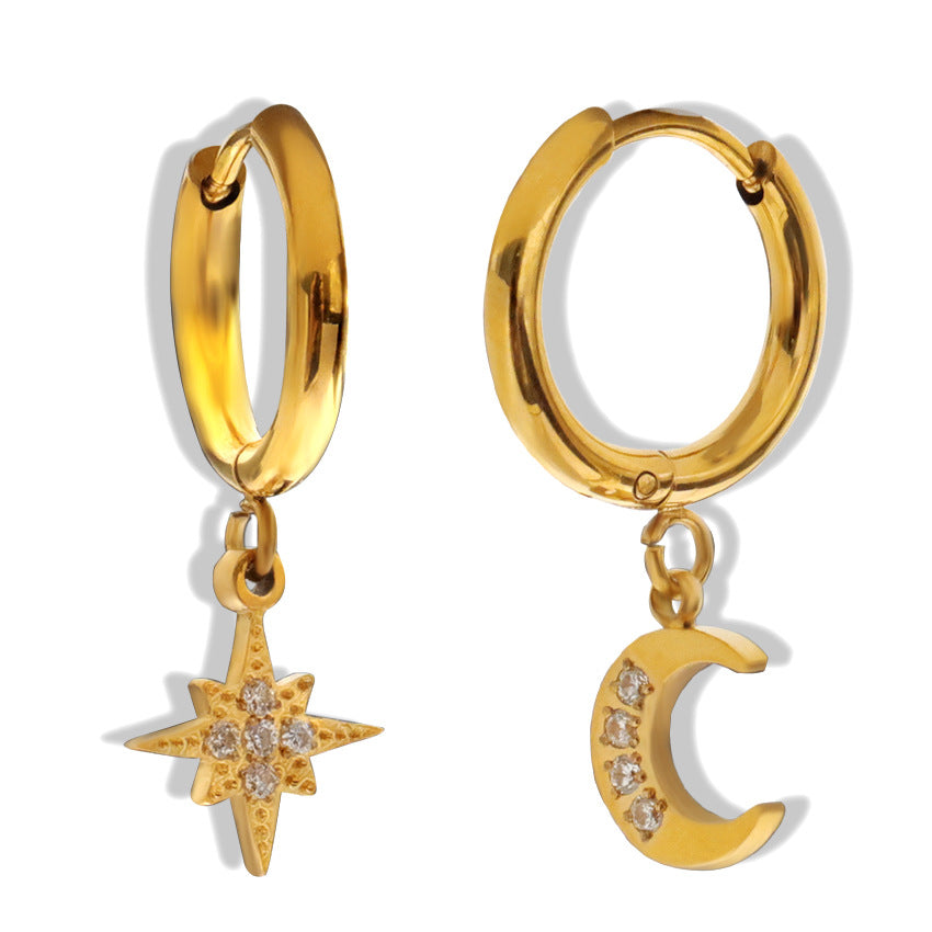 Midnight Magic Hoops Earrings