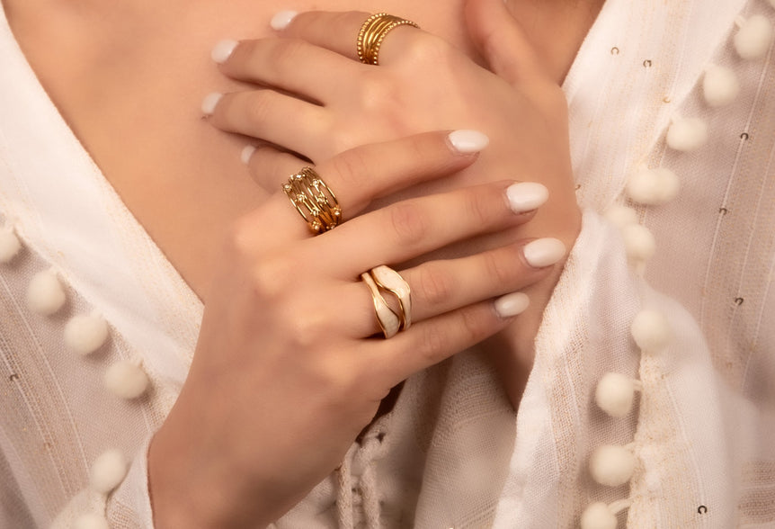 The Gilded Grid Ring