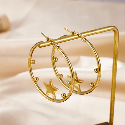 Starry Halo Hoops Earrings