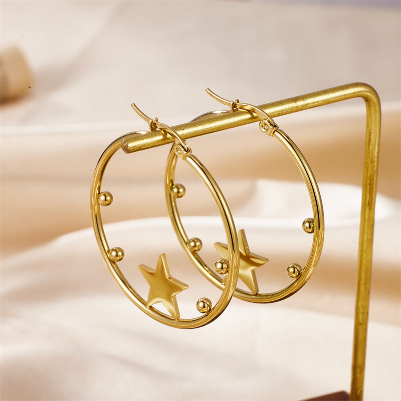 Starry Halo Hoops Earrings