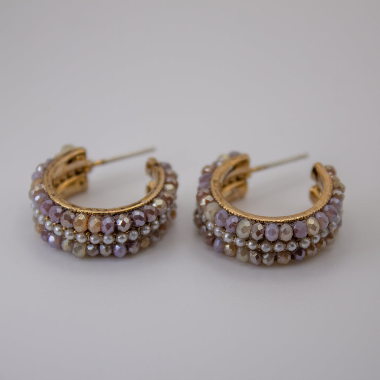 Duchess Edge Hoop Earrings - The Jazzy Owl