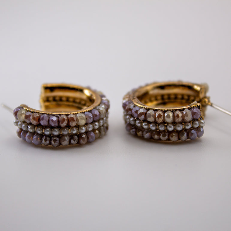 Duchess Edge Hoop Earrings - The Jazzy Owl