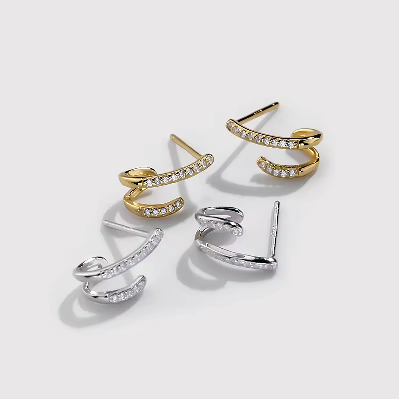 Swirly Whirly Studs Earrings