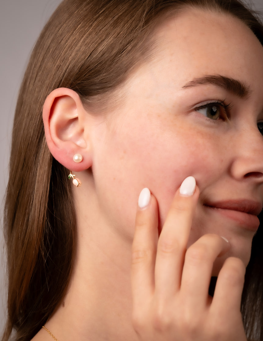 Rosy Whispers Stud Earrings