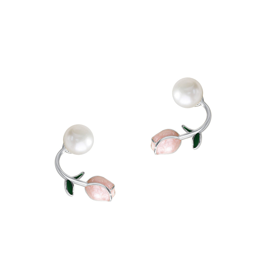 Rosy Whispers Stud Earrings
