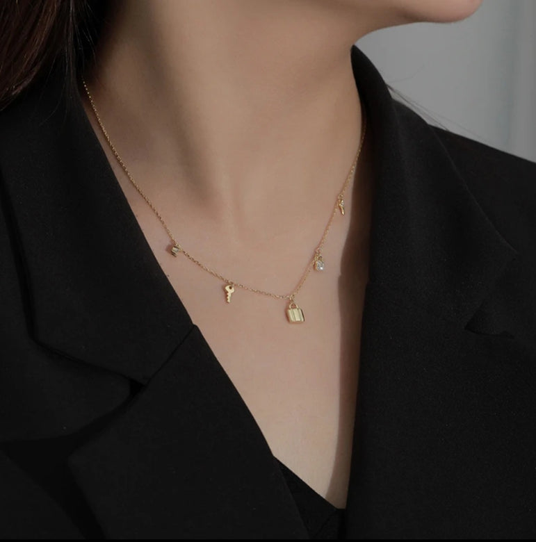 Love Lock Charm Necklace - The Jazzy Owl