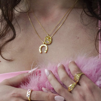 Horseshoe Confetti Necklace