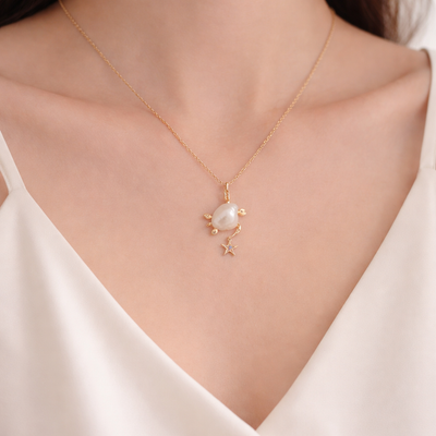 Turtle Muse Necklace - The Jazzy Owl