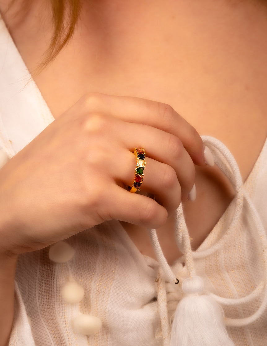 Heartstrings Rainbow Ring