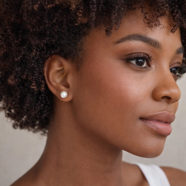 Pearly Dot Stud Earrings