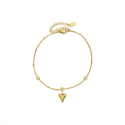  Heart Whisper Anklet - The Jazzy Owl