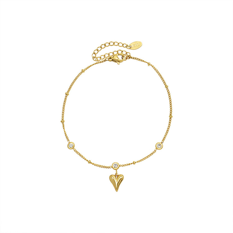  Heart Whisper Anklet - The Jazzy Owl