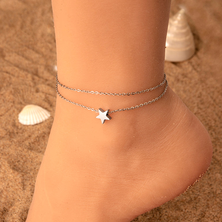  Twinkle Star Anklet - The Jazzy Owl