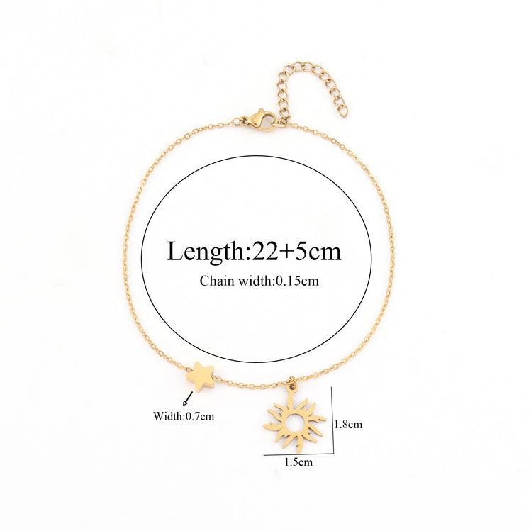  Sunbeam Charm Anklet - The Jazzy Owl
