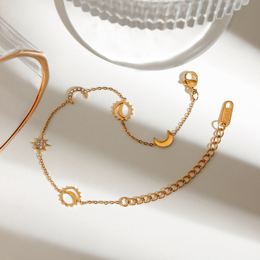  Sun & Moon Edit Chain Bracelet - The Jazzy Owl