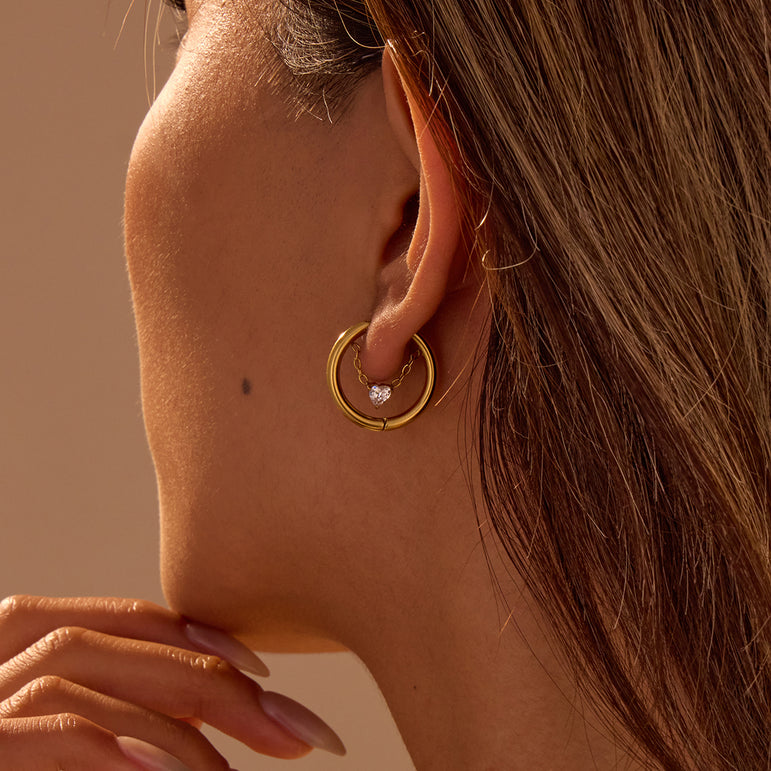  Heart on a String Hoops - The Jazzy Owl