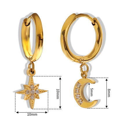 Midnight Magic Hoops Earrings
