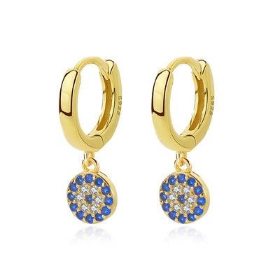 Watchful Sparkles Huggie Earrings
