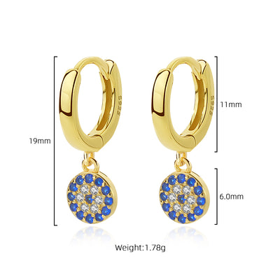 Watchful Sparkles Huggie Earrings