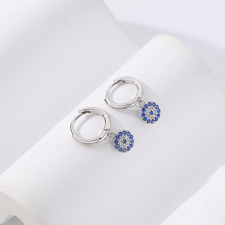 Watchful Sparkles Huggie Earrings