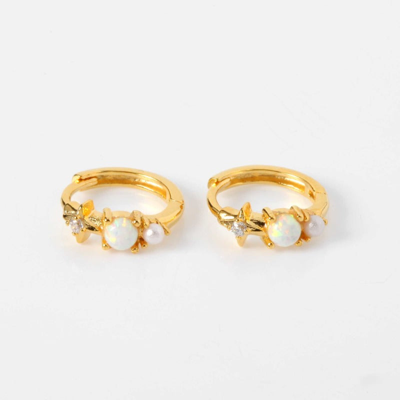 Moonbud Huggie Hoops Earrings