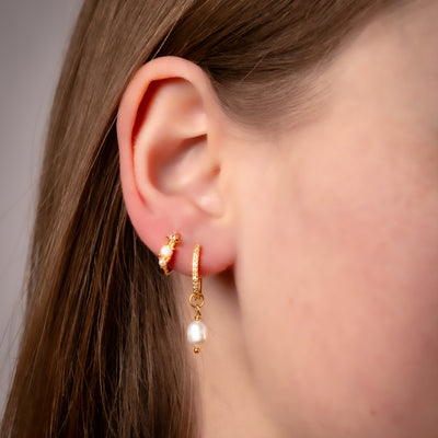 Moonbud Huggie Hoops Earrings