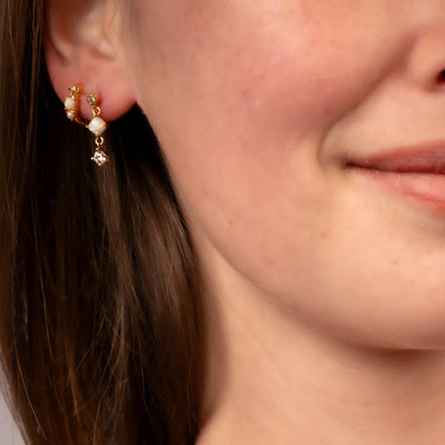 Moonbud Huggie Hoops Earrings